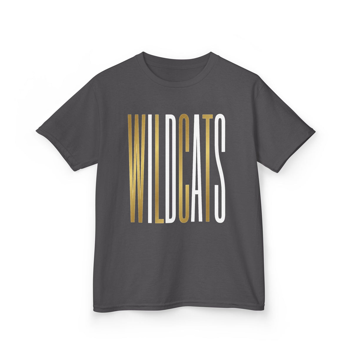 Kids WILDCATS Gold & White Vertical Tee