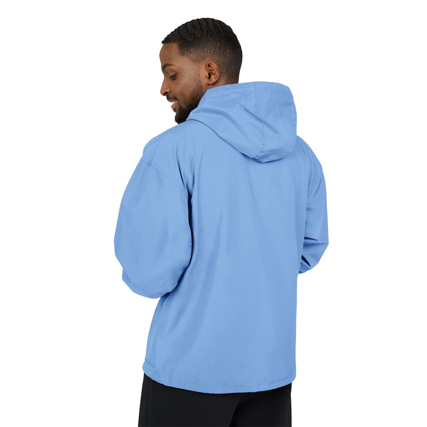 Packable Anorak Jacket — Light Blue with Floral Shark Patch