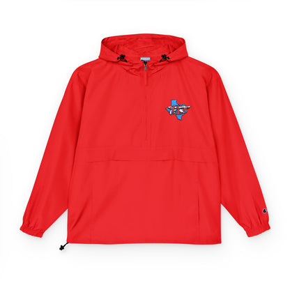 Packable Anorak Jacket — Light Blue with Floral Shark Patch