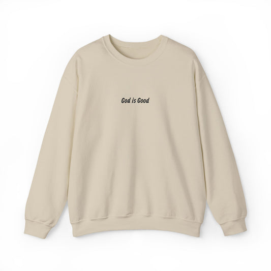 God Is Good Embroidered  Sweatshirt