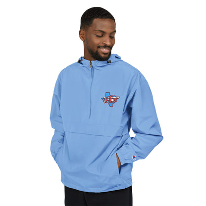 Packable Anorak Jacket — Light Blue with Floral Shark Patch