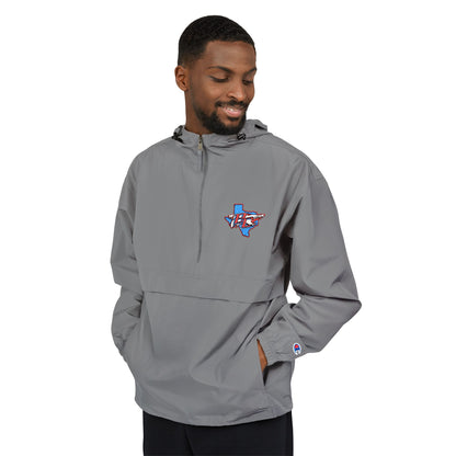 Packable Anorak Jacket — Light Blue with Floral Shark Patch