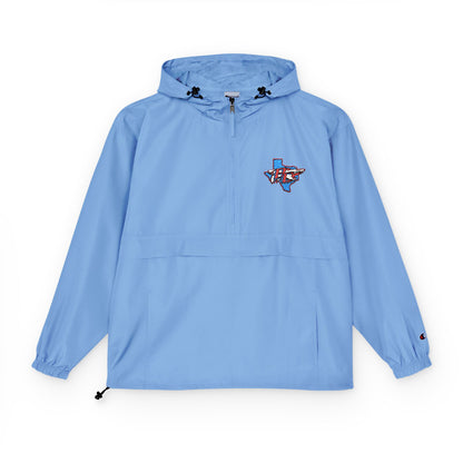 Packable Anorak Jacket — Light Blue with Floral Shark Patch