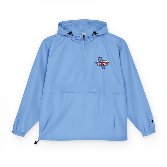 Packable Anorak Jacket — Light Blue with Floral Shark Patch